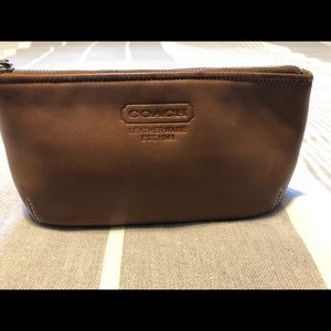 Coach 1947 camel color  pouch/makeup bag